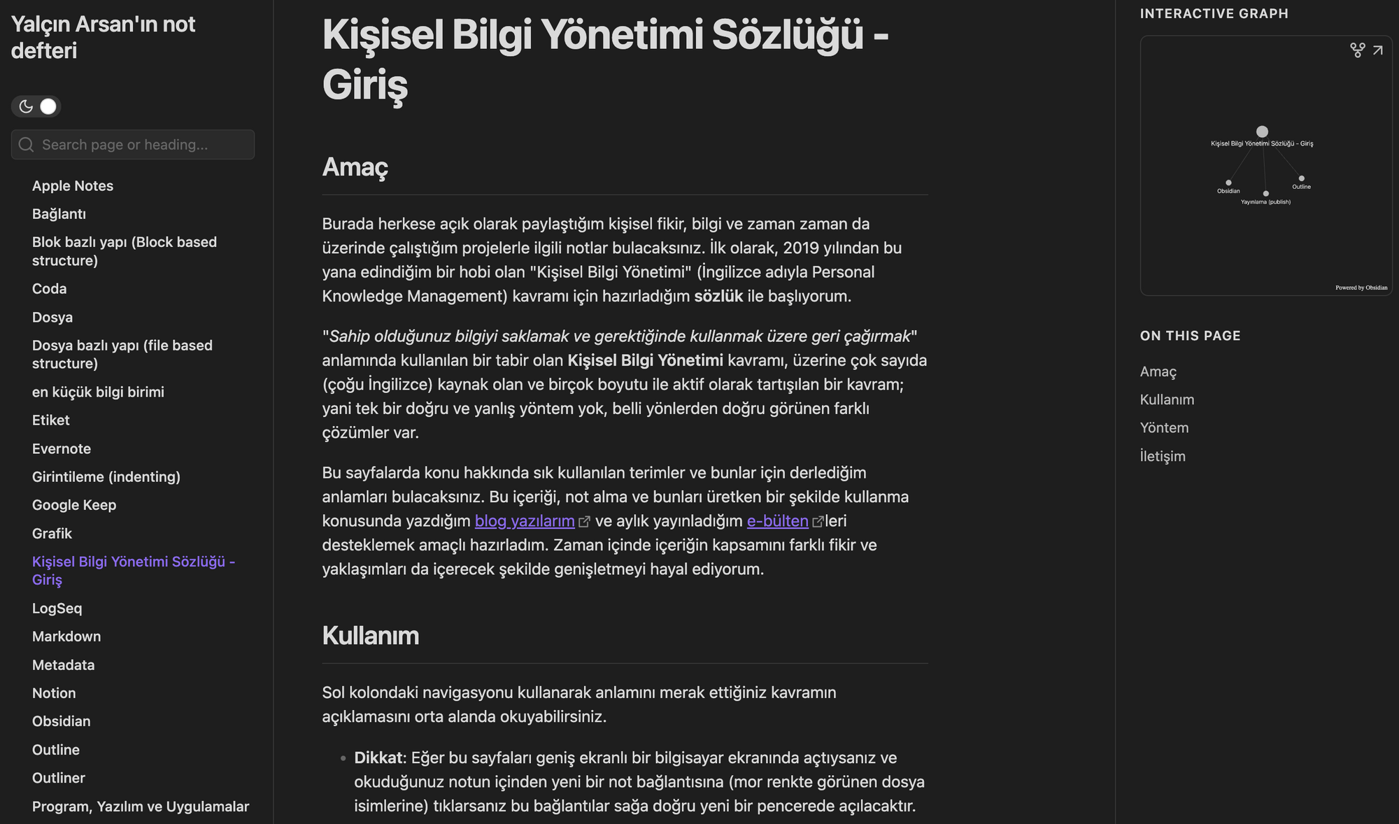 Kişisel Bilgi Yönetimi Bülten 9 - Sözlük